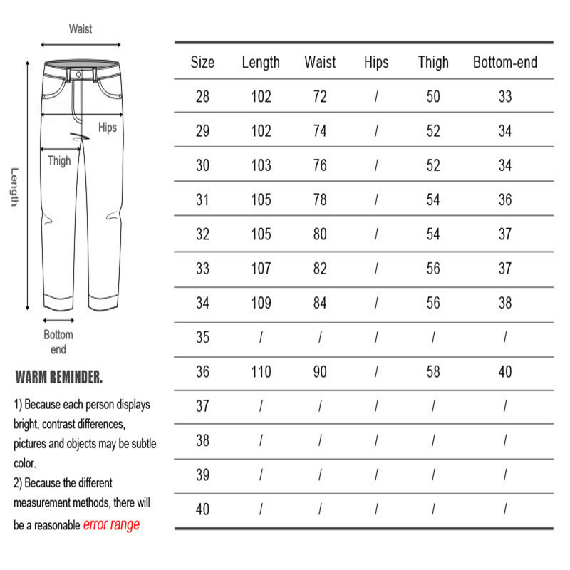 54 размер мужской штаны таблица размеров