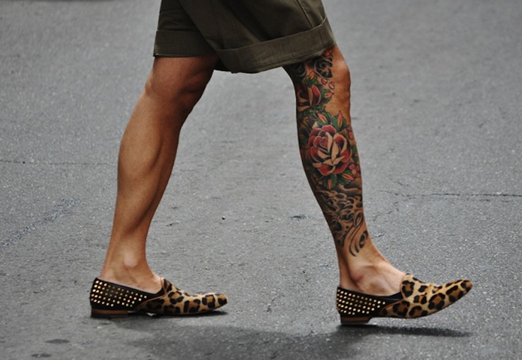 Татуировки на ноге мужские фото красивые