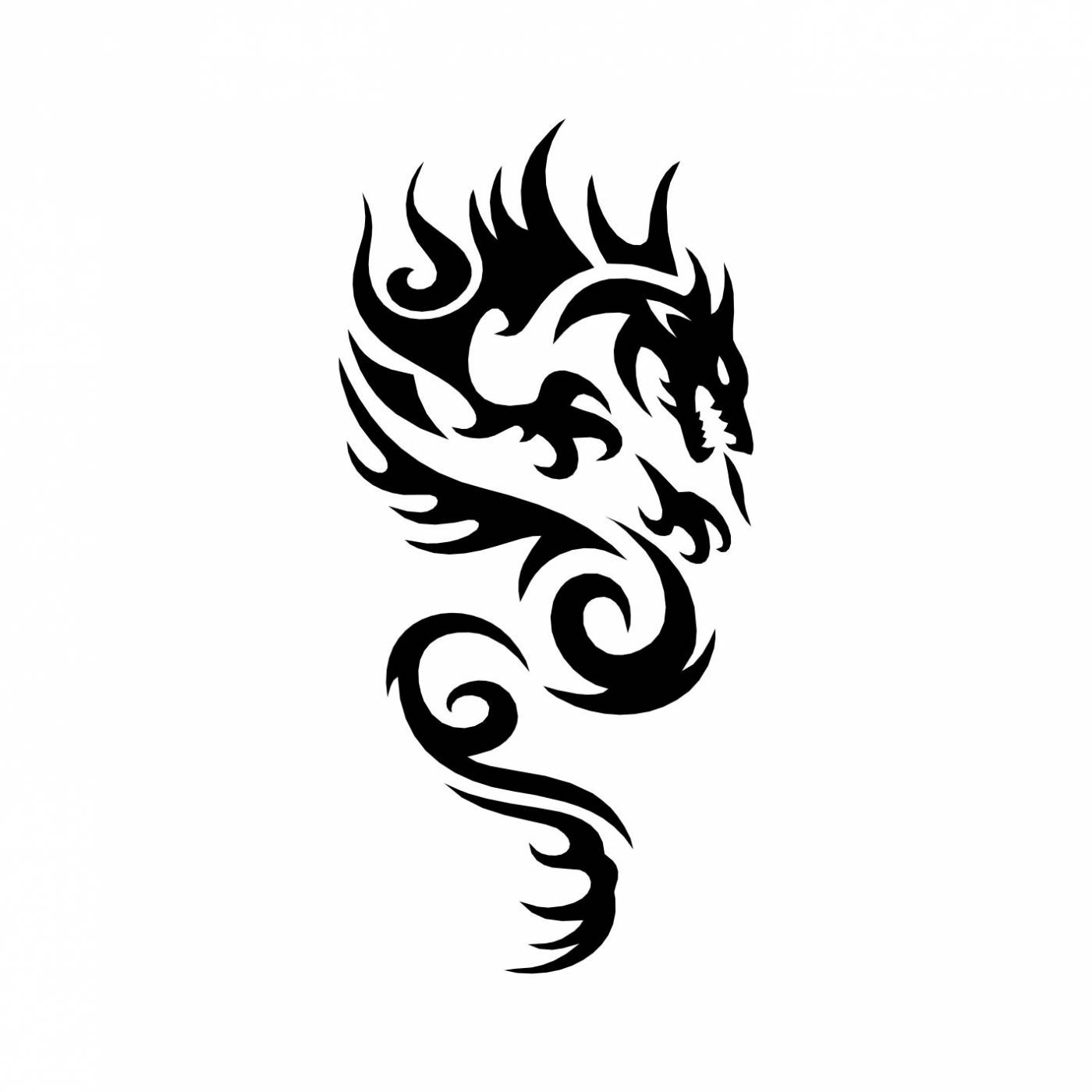 татуировка дракон простая