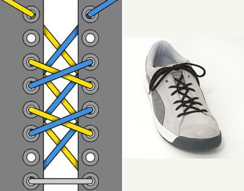 Модная шнуровка кроссовок. Схема завязывания шнурков. Зашнуровать кеды 5 дырок. Шнуровка "кед расписной". Шнурки прямо зашнуровать.