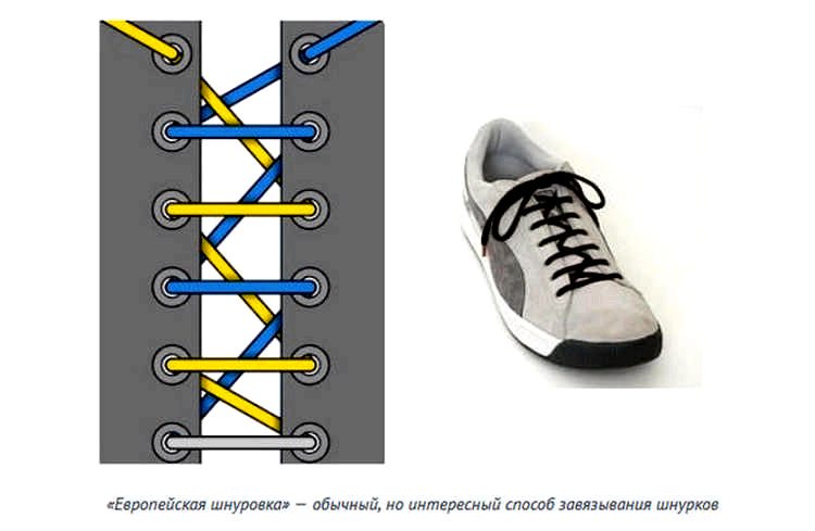 Красиво завязать шнурки на кедах 6 дырок пошагово с фото