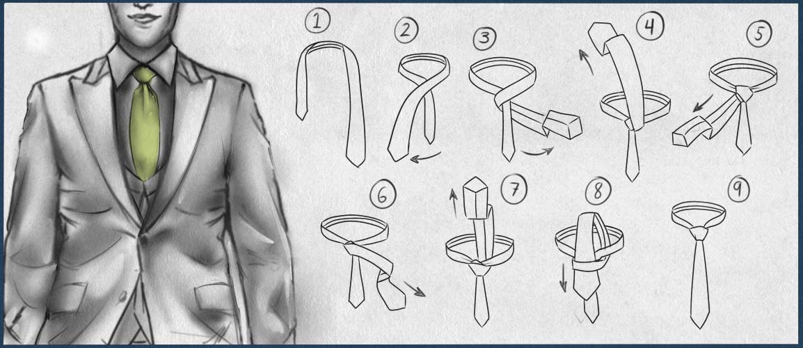 Как завязать галстук киры йошикаге пошагово