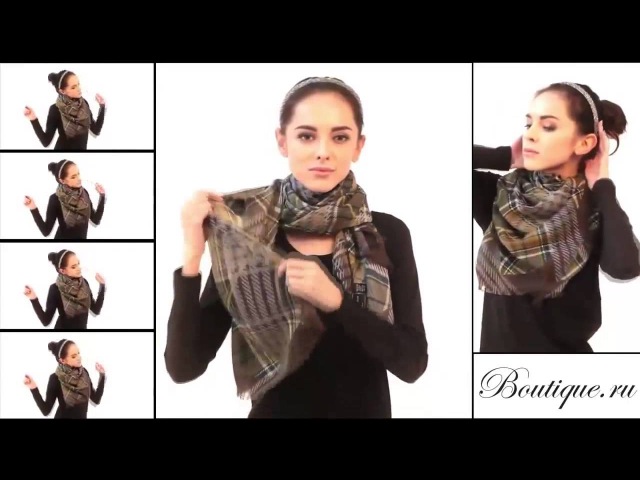 Как красиво завязать шарф на шее на пальто фото пошагово