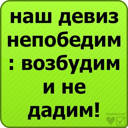 Наш девиз непобедим возбудим и не дадим картинки